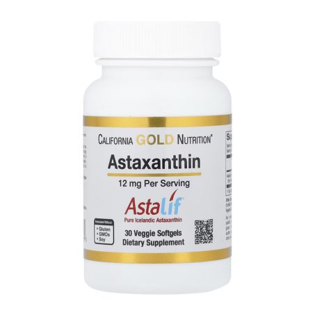 California Gold Nutrition, Astaxanthin, Astalif® Pure Icelandic, 12 mg, 30 Veggie Softgels in Pakistan