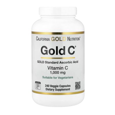 California Gold Nutrition, Gold C®, USP Grade Vitamin C, 1,000 mg, 240 Veggie Capsules in Pakistan