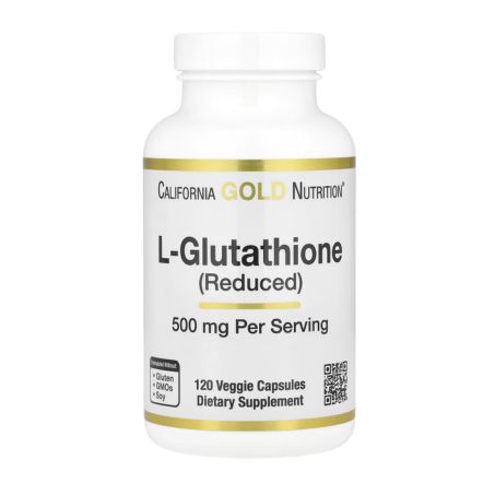 California Gold Nutrition, L-Glutathione (Reduced), 500 mg, 120 Veggie Capsules in Pakistan