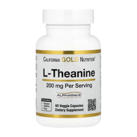 California Gold Nutrition, L-Theanine, Featuring AlphaWave®, 200 mg, 60 Veggie Capsules in Pakistan
