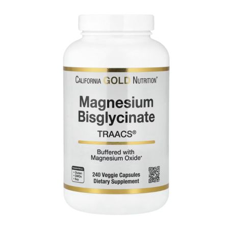 California Gold Nutrition, Magnesium Bisglycinate Chelate, Albion TRAACS®, 240 Veggie Capsules in Pakistan