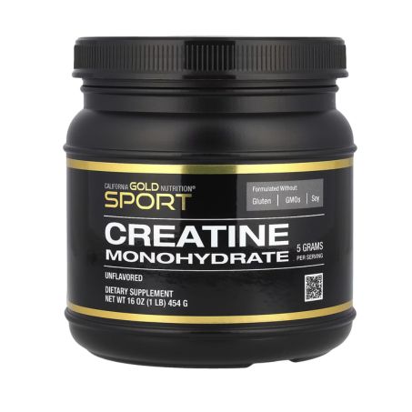 California Gold Nutrition, Sport, Pure Creatine Monohydrate, Unflavored, 1 lb (454 g) in Pakistan