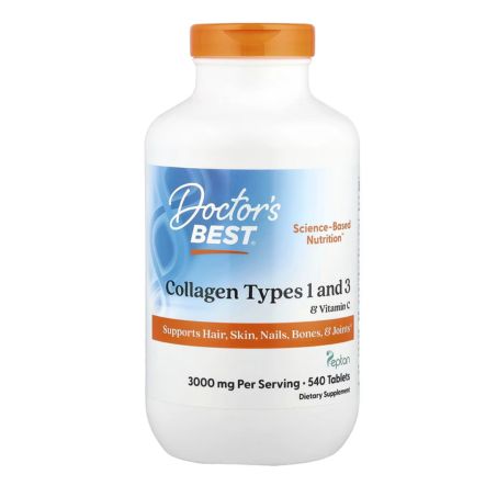 Doctor's Best, Collagen Types 1 and 3 & Vitamin C, 3000 mg, 540 Tablets in Pakistan