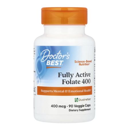 Doctor's Best, Fully Active Folate 400, 400 mcg, 90 Veggie Caps in Pakistan