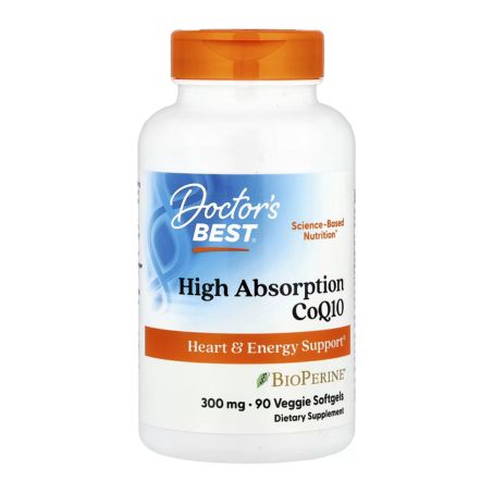 Doctor's Best, High Absorption CoQ10, 300 mg, 90 Veggie Softgels in Pakistan