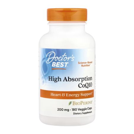 Doctor's Best, High Absorption CoQ10 , 200 mg, 180 Veggie Caps in Pakistan