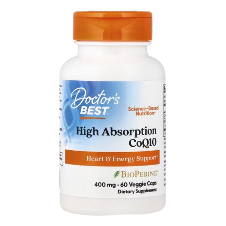 Doctor's Best, High Absorption CoQ10 with BioPerine®, 400 mg, 60 Veggie Caps in Pakistan