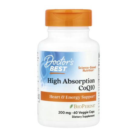 Doctor's Best, High Absorption CoQ10 with BioPerine®, 60 Veggie Caps in Pakistan