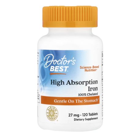 Doctor's Best, High Absorption Iron, 27 mg, 120 Tablets in Pakistan