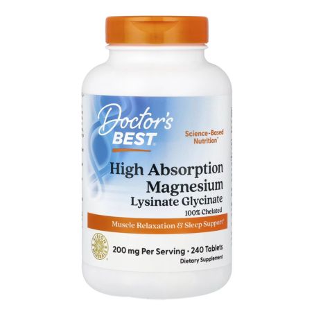 Doctor's Best, High Absorption Magnesium Lysinate Glycinate, Chelated, Albion® TRAACS®, 240 Tablets in Pakistan