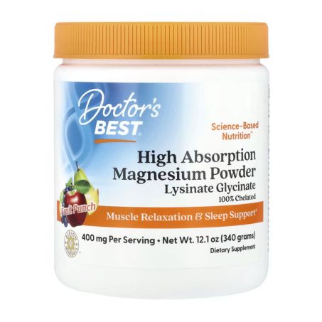 Doctor's Best, High Absorption Magnesium Powder, Fruit Punch, 12.1 oz (340 g) in Pakistan