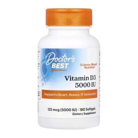 Doctor's Best, Vitamin D3, 125 mcg (5,000 IU), 180 Softgels in Pakistan
