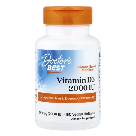 Doctor's Best, Vitamin D3, 50 mcg (2,000 IU), 180 Veggie Softgels in Pakistan