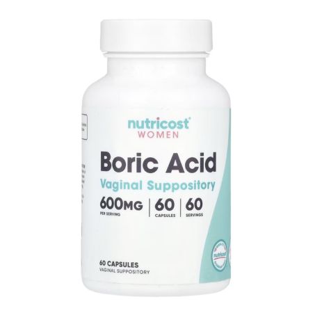 Nutricost, Women, Boric Acid, Vaginal Suppository, 600 mg, 60 Capsules in Pakistan