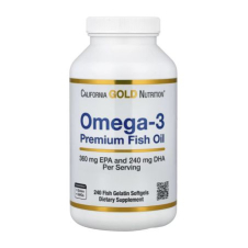 California Gold Nutrition, Omega-3, Premium Fish Oil, 360 mg EPA & 240 mg DHA 240 Fish Gelatin Softgels in Pakistan