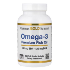 California Gold Nutrition, Omega-3 Premium Fish Oil, 180 mg, 100 Fish Gelatin Softgels in Pakistan