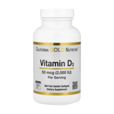 California Gold Nutrition, Vitamin D3, 50 mcg (2,000 IU), 360 Fish Gelatin Softgels in Pakistan