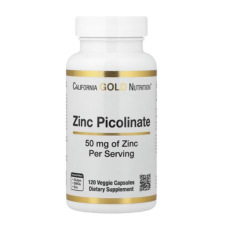 California Gold Nutrition, Zinc Picolinate, 50 mg, 120 Veggie Capsules in Pakistan