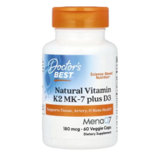 Doctor's Best, Natural Vitamin K2 MK-7 plus D3, 180 mcg, 60 Veggie Caps in Pakistan