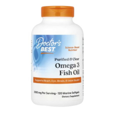 Doctor's Best, Purified & Clear Omega 3 Fish Oil, 2000 mg, 120 Marine Softgels in Pakistan