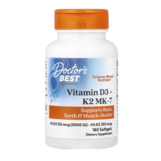 Doctor's Best, Vitamin D3 + K2 MK-7, 125 mg, (5000 IU), 180 Softgels in Pakistan